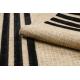 SPARK 0689 beige / black carpet - Lines, sisal, structural