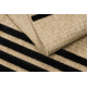 SPARK 0689 beige / black carpet - Lines, sisal, structural