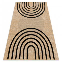 Tappeto SPARK 0688 beige / nero - Geometrico, sisal, strutturale