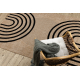 SPARK 0688 beige / black carpet - Geometric, sisal, structural