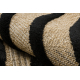 SPARK 0688 beige / black carpet - Geometric, sisal, structural