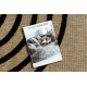 Tappeto SPARK 0688 beige / nero - Geometrico, sisal, strutturale