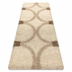 Tapis SHAGGY S005 Cercles crème / marron