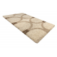 SHAGGY carpet S005 Circles cream / brown