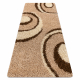 SHAGGY Teppich 0870 Geometrisch braun / beige 