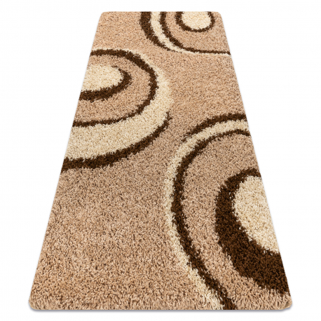 Tapis SHAGGY 0870 Géométrique marron / beige 