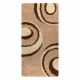 SHAGGY Teppich 0870 Geometrisch braun / beige 