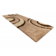 Tapis SHAGGY 0870 Géométrique marron / beige 