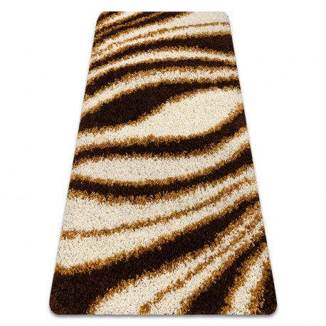 SHAGGY carpet 1185 Waves brown / beige 