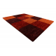 SUPERSHAGGY carpet 6566/232 Squares red / burgundy