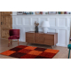 Tapis SUPERSHAGGY 6566/232 Carrés rouge / bordeau