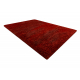 Tapis SUPERSHAGGY 6500/33 plaine couleur bordeau