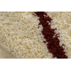 SHAGGY 233 oval carpet - Lines cream / burgundy