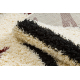 SHAGGY 233 oval carpet - Lines cream / burgundy