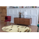 Tapis ovale SHAGGY 4126 - Géométrique crème / bordeaux