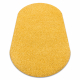 SHAGGY S001 oval carpet - Plain yellow