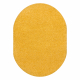 SHAGGY S001 oval carpet - Plain yellow