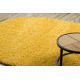 SHAGGY S001 oval carpet - Plain yellow