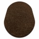 SHAGGY EFES S001 oval carpet - Plain brown