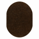 SHAGGY EFES S001 oval carpet - Plain brown