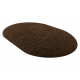 SHAGGY EFES S001 oval carpet - Plain brown