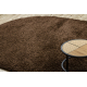 SHAGGY EFES S001 oval carpet - Plain brown