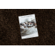 SHAGGY EFES S001 oval carpet - Plain brown