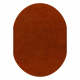 SHAGGY oval carpet - Plain terracotta 