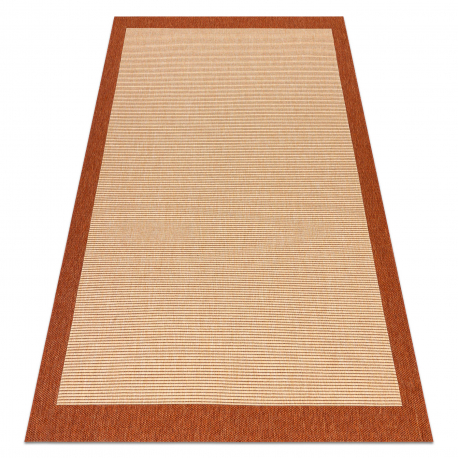 Alfombra SIZAL 4893/12 Marco hilo beige / marrón