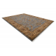 Alfombra KESHAN franjas, Marco oriental 7875/53544 beige / azul