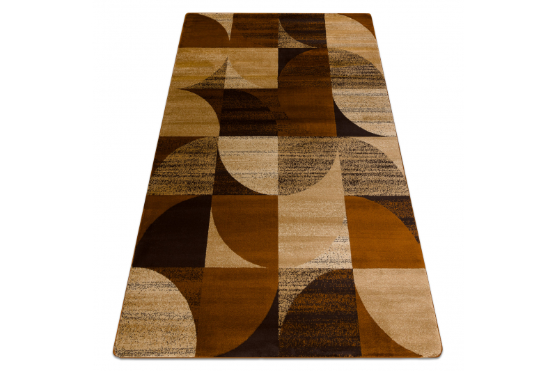 Covor Royal H387 Geometrice - maro / muştar bej  - Culoare : maro, Marime : 180x270 cm