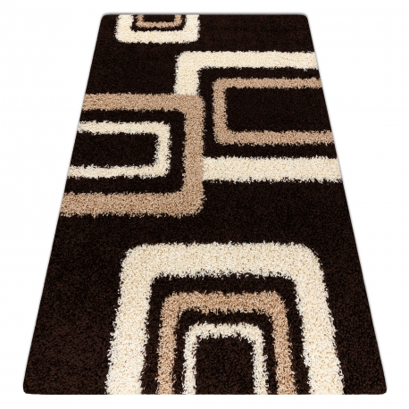 SHAGGY teppe 0361 Geometrisk brun