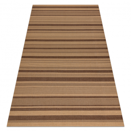 Alfombra SIZAL 0940/28 Líneas hilo beige / marrón