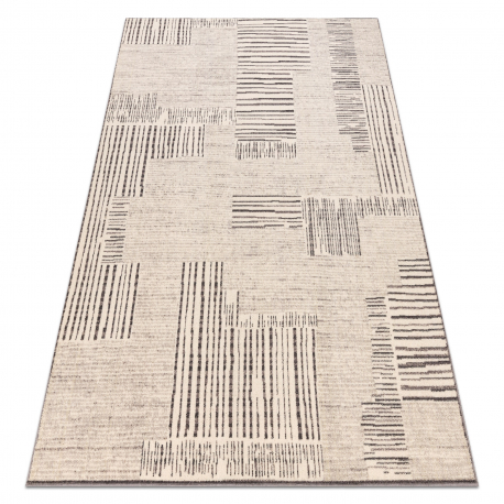 Alfombra Wool ANGEL 1222 / 52023 Líneas beige / gris