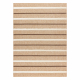 SPARK 0686A alfombra beige / crema - Líneas, sisal, estructural