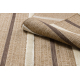 SPARK 0686A alfombra beige / crema - Líneas, sisal, estructural