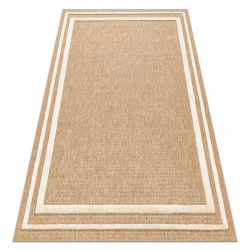 SPARK 0687A alfombra beige / crema - Marco, sisal, estructural