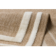 SPARK 0687A alfombra beige / crema - Marco, sisal, estructural