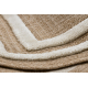 SPARK 0687A alfombra beige / crema - Marco, sisal, estructural