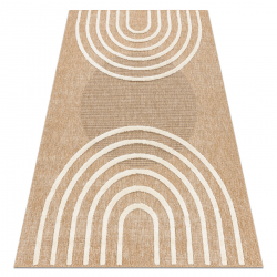 SPARK 0688A alfombra beige / crema - Geométrico, sisal, estructural