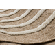 SPARK 0688A alfombra beige / crema - Geométrico, sisal, estructural