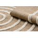 SPARK 0688A alfombra beige / crema - Geométrico, sisal, estructural