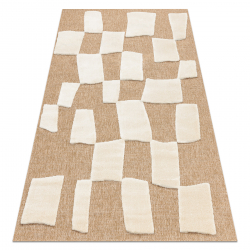 Tapis SPARK 0710A beige / crème - Géométrique, sisal, structurel