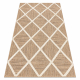 SPARK 0708A alfombra beige / crema - conducción, diamantes, sisal, estructural