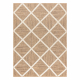 SPARK 0708A beige / cream carpet - trellis, diamonds, sisal, structural