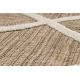 SPARK 0708A alfombra beige / crema - conducción, diamantes, sisal, estructural