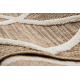 SPARK 0708A beige / cream carpet - trellis, diamonds, sisal, structural