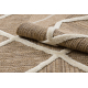 SPARK 0708A beige / cream carpet - trellis, diamonds, sisal, structural