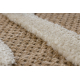 SPARK 0711A alfombra beige / crema - Laberinto, sisal, estructural