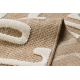 SPARK 0711A alfombra beige / crema - Laberinto, sisal, estructural